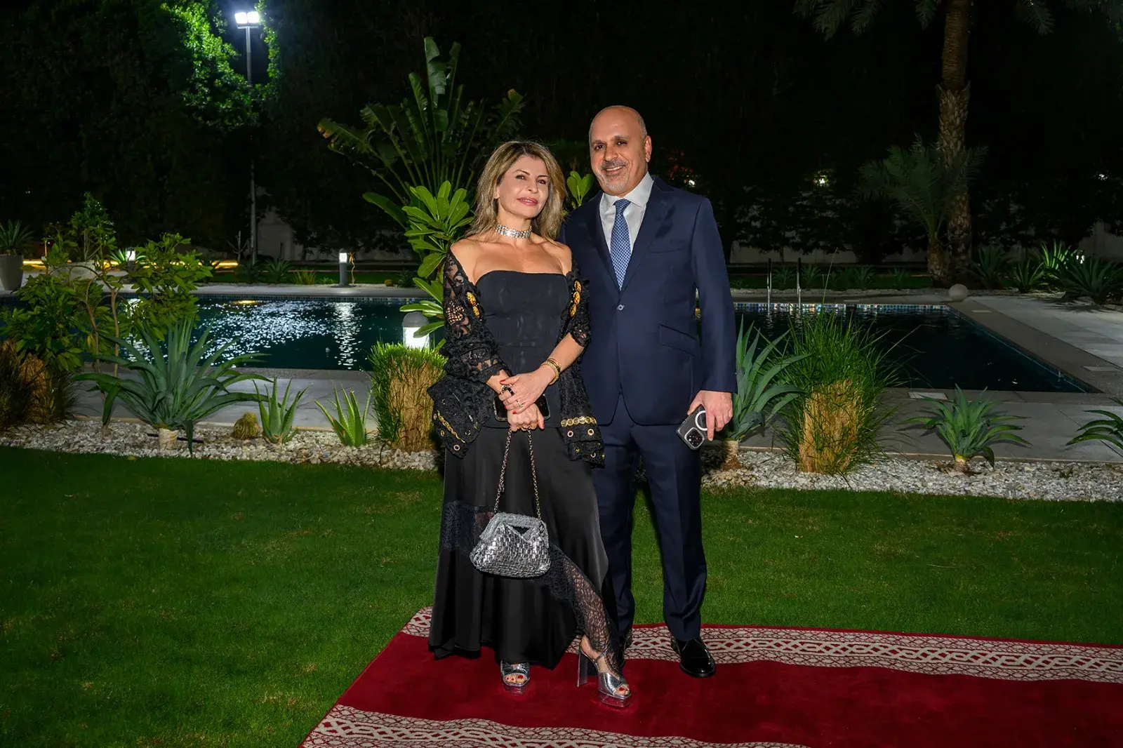 Rula Qassir Lolas with her husband — رولا قصير لولس